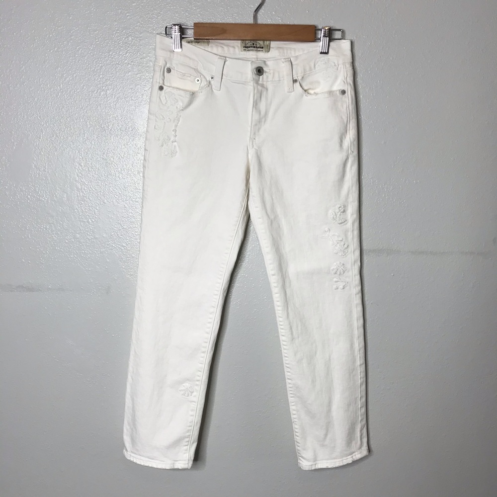 Lucky Brand Sweet Crop 4/27 White Distressed